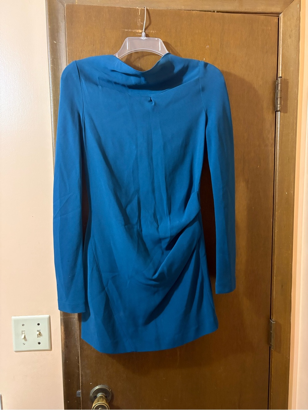 Roland Mouret Long Sleeve Mini Dress in Blue